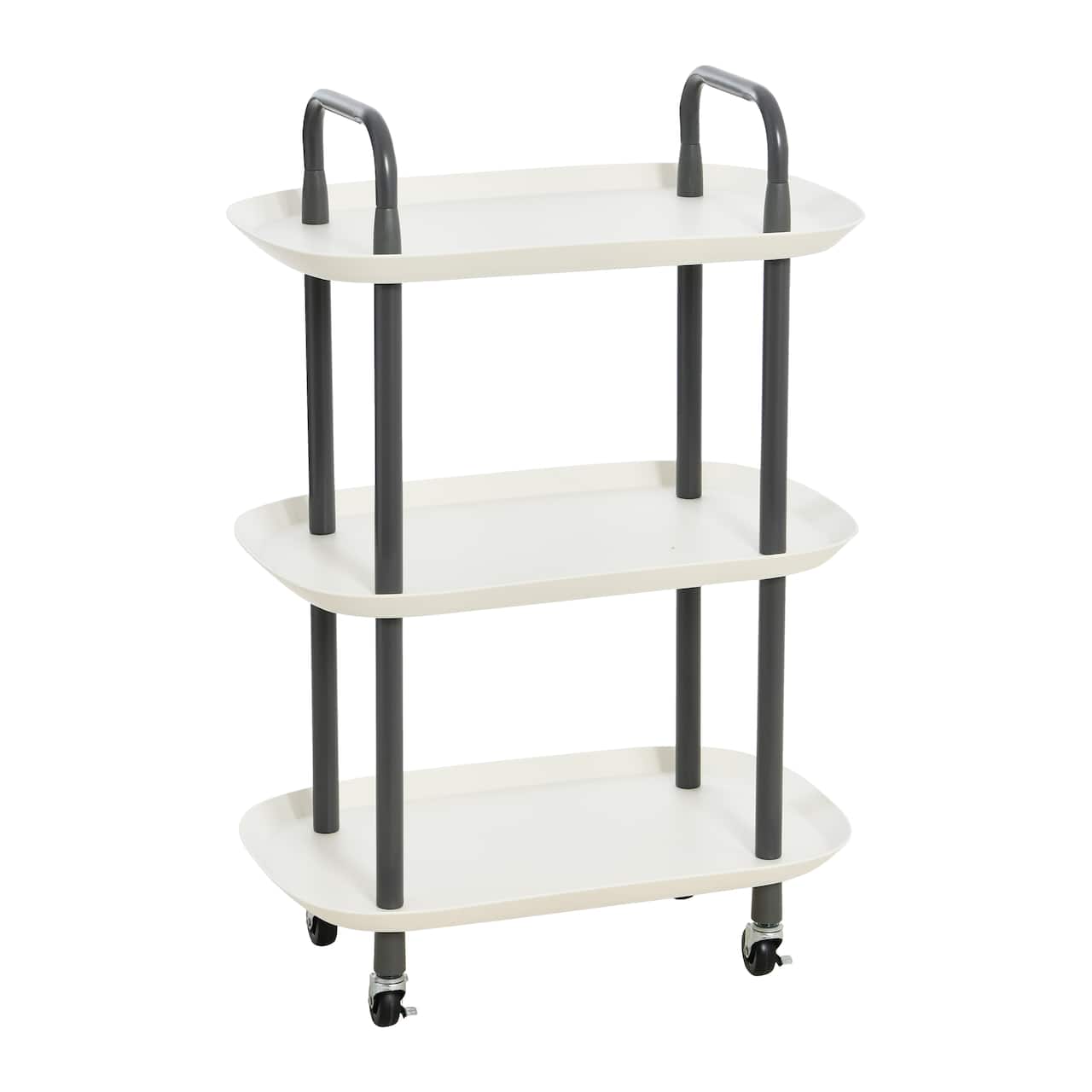 Hello Honey® Main + Mesa™ 3-Tier Modern Plastic and Metal Trolley
